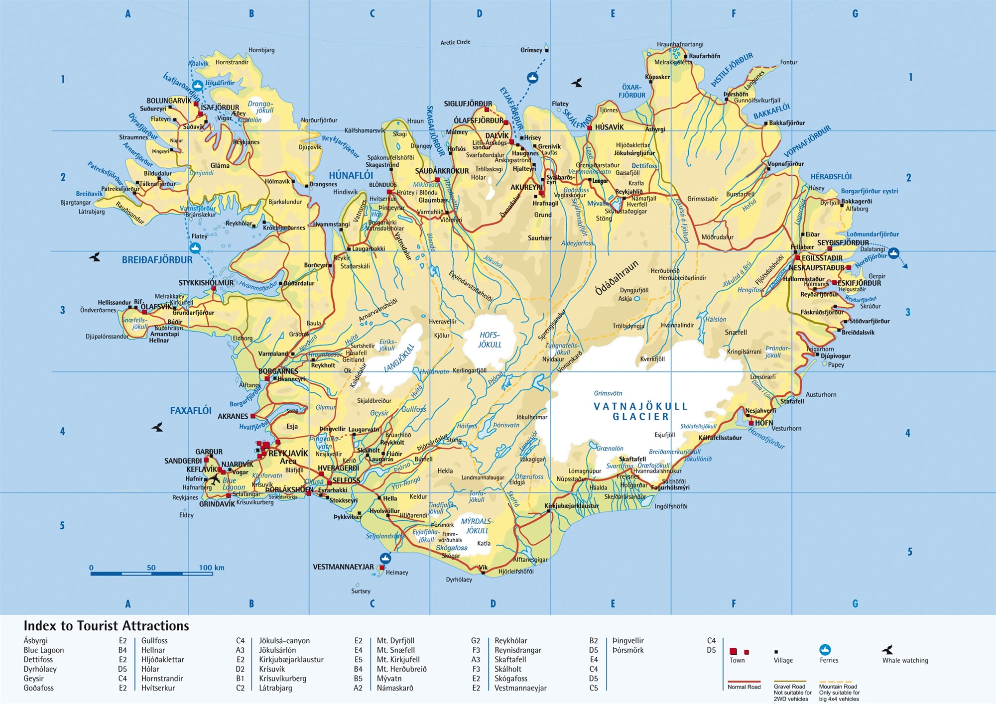 Road map of iceland road map of iceland