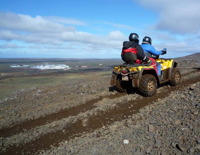 Quad tour in a sunny day in Iceland